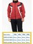 Erkek Kırmızı Yarım Balıkçı Yaka Düz Paça Maraton Büyük Beden Eşofman Takımı EDY2637B-K 3