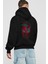 Spiderman (14) Arka Baskılı Siyah Oversize Kapüşonlu Sweatshirt Erkek Kadın 1