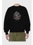Marilyn Manson Ön Baskılı Siyah Oversize Sweatshirt Erkek Kadın Bisiklet Yaka 2