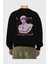 Youth Arka Baskılı Siyah Oversize Sweatshirt Erkek Kadın Bisiklet Yaka 2