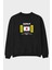 Osaka Kansai Regional Ön Baskılı Siyah Oversize Sweatshirt Erkek Kadın Bisiklet Yaka 1