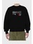 Bronx 96 Ön Baskılı Siyah Oversize Sweatshirt Erkek Kadın Bisiklet Yaka 2