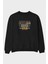 Barcelona Ön Baskılı Siyah Oversize Sweatshirt Erkek Kadın Bisiklet Yaka 1