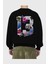 Urban Street 13 Arka Baskılı Siyah Oversize Sweatshirt Erkek Kadın Bisiklet Yaka 2
