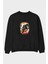 Headless Horseman Ön Baskılı Siyah Oversize Sweatshirt Erkek Kadın Bisiklet Yaka 1