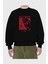 Illusion Streetwear Ön Baskılı Siyah Oversize Sweatshirt Erkek Kadın Bisiklet Yaka 2