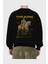 The King Yazılı Arka Baskılı Siyah Oversize Sweatshirt Erkek Kadın Bisiklet Yaka 2