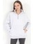 Kadın Karmelanj Dik Yaka Yarım Fermuarlı Cep Detaylı Oversize Sweatshirt - 2542 1