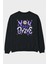 You Are Brave Yazılı Arka Baskılı Siyah Oversize Sweatshirt Erkek Kadın Bisiklet Yaka 1