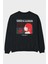 Yamete Kudasai Arka Baskılı Siyah Oversize Sweatshirt Erkek Kadın Bisiklet Yaka 1