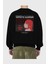 Yamete Kudasai Arka Baskılı Siyah Oversize Sweatshirt Erkek Kadın Bisiklet Yaka 2