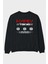 The Center Of Advance Arka Baskılı Siyah Oversize Sweatshirt Erkek Kadın Bisiklet Yaka 1