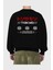 The Center Of Advance Arka Baskılı Siyah Oversize Sweatshirt Erkek Kadın Bisiklet Yaka 2