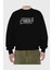 Canberra Ön Baskılı Siyah Oversize Sweatshirt Erkek Kadın Bisiklet Yaka 2