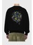 Wolverine Arka Baskılı Siyah Oversize Sweatshirt Erkek Kadın Bisiklet Yaka 2