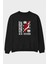 Economic Freedom Ön Baskılı Siyah Oversize Sweatshirt Erkek Kadın Bisiklet Yaka 1
