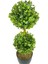 Tekno Trust Yapay Ağaç Şimşir Top 2 Toplu 12x40cm Siyah Saksıda 2