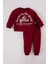 Erkek Bebek 2'li Takım Selanik Kumaş Bisiklet Yaka Baskılı Sweatshirt Beli Lastikli Eşofman Altı D7420A524WN 1