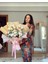 Sevgiliye Özel Renkli Çiçek Buketi, Yükseklik 80 cm, Pembe Gül 2