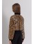 Leopar Desenli Fermuarlı Yumuşak Dokulu Crop Kız Çocuk Peluş Ceket 3
