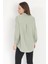 Kadın Yeşil Uzun Kollu Basic Pamuklu Oversize Gömlek - 3900 7