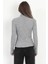 Kadın Gri Balıkçı Yaka Fitilli Triko Body - 4054-3 5