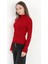 Kadın Kırmızı Balıkçı Yaka Fitilli Triko Body - 4054-3 2