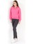 Kadın Pembe Pamuklu Yarım Fermuarlı 3 İp Şardonlu Sweatshirt - 2512 7