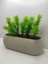 Tekno Trust Uzun Saksıda Yapay Çiçek Taş Yosunlu Çim Yeşili Bitki , Banyo Mutfak Masa Çiçeği 21x9x7 Cm 5