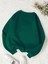 Nefti Yeşil Renkli Oversize Bisiklet Yaka Şardonlu Sweatshirt 2