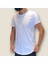 Beyaz Renk Armut Pis Yaka Asimetrik Kesim Basic tshirt 3