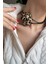 Bağcıklı Kumaş Gül Choker Kolye Gül Kolye 1