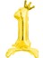1 Rakam Gold Renkli Ayaklı Ve Kral Taç'lı Folyo Balon 34 Inç 76 Cm 1