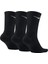 Cushioned 3 Pack Cotton Crew Socks 3 Lü Pamuklu Spor Çorap Siyah 3