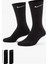 Dri Fit Everyday Cotton Cushioned Crew 3 Pr Siyah Çorap 3 Çift Siyah 3