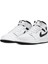 Air Jordan 1 Mıd Leather Sneaker Hakiki Deri Bilekli Günlük Spor Ayakkabı Beyaz 3