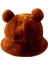 Kadın Sevimli Ayı Kulak Peluş Bucket Şapka 2