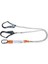 KA341 Çift Kol Şok Emicili Lanyard Statik Halatlı Karabinalı Büyük Kancalı 1