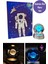 LED Işıklı Cam Küre ve Nasa Defter Set Renk Değiştiren Dekoratif Küre ve Defter Seti Satürn Kız 1