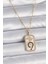 316L Çelik Gold Renk Zincir Akrep Burcu Zirkon Taşlı Kadın Kolye - TJ-BKO9465 1