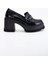 Kadın Siyah Rugan Tokalı Loafer Casual Ayakkabı 4