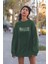 Unısex Always Keep A Positive Baskılı Oversize Sweatshirt 22665 3