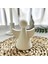 Beyaz Betondan Melek Figürleri Dekoratif 3'lü Set, 8x6 cm 3