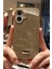 Apple iPhone 16 Plus Uyumlu Elmas Pırlanta Taşlı Kahverengi Kılıf 5