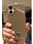 Apple iPhone 16 Uyumlu Elmas Pırlanta Taşlı Kahverengi Kılıf 3