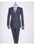 Italyan Stil Slim Fit Çizgili Kruvaze Ceket Pantolon Takım Elbise Lacivert T13060 3