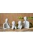 5 Kişilik Beyaz Beton Heykel Obje Aile Biblo, 5x9 cm, taş tozu materyal 4