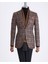 Italyan Stil Slim Fit Ekose Erkek Tek Ceket Siyah T13350 1