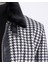 Italyan Stil Slim Fit Kürklü Gömlek Yaka Erkek Mont Siyah T13285 5