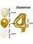 Yaş Gold Balon Seti Krom Gold Konfetili Beyaz Balon Happy Birthday Banner (Balon Bandı Hediyeli) 2